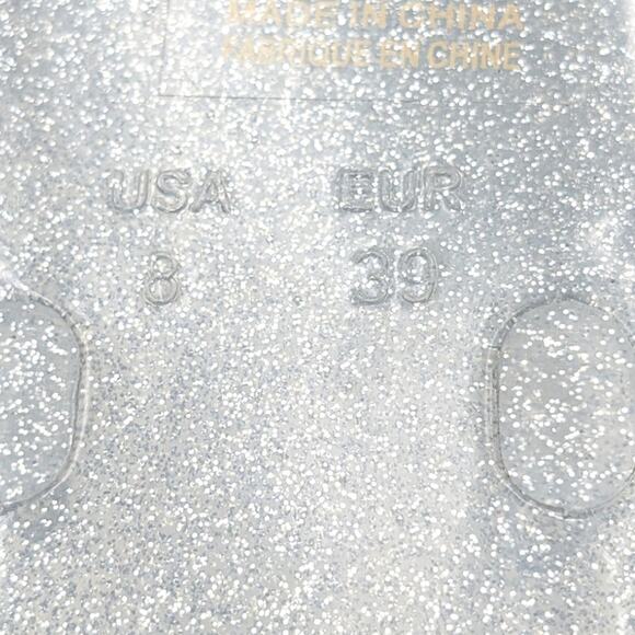 Jeffrey Campbell Fleuris Jelly Flip Flop Thong Sandal Silver Size US8 EU39 - Picture 5 of 8